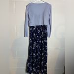 Floral Navy Dress with Lavender Cardigan small Blue Photo 1