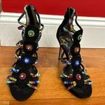 Sam Edelman  Strappy Beaded High Heel Black Sandals size 6.5 Photo 0