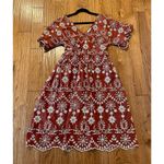 BB Dakota Steve Madden rust eyelet midi dress m Photo 7