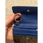 Michael Kors  keychain wallet Blue And Brown Logo Design‎ Leather Photo 6