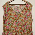 Natural Life  Hangout Floral Cotton Knit Sleeveless Maxi Dress Size L / XL Photo 3