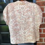 C&C California NEW  Hibiscus/Leaf 100% Linen Short Sleeve Button-Up Shirt L Photo 6