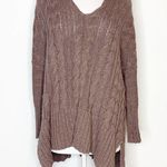 Free People easy cable v neck sweater mushroom Photo 8