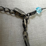 Debby Reid Aqua Crystal Lariat Necklace Blue Photo 2