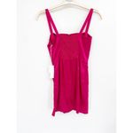 Reformation Fonda Rhubarb Pink Sleeveless Silk Mini Dress Size 0 NWT Photo 4
