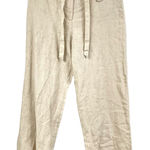 Charter Club  Linen Tan Wide Leg Womens Pants 12 Old Money Lagenlook Capsule Photo 0