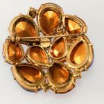 West Germany Multicolor Rhinestone Brooch Vintage Gold Photo 4