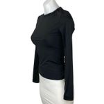 Princess Polly  Women's Black Crewneck Long Sleeve Slim Tee T-shirt Top Size 4 Photo 1