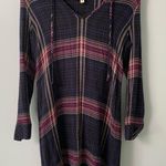Cloth & Stone Anthropologie  Versify Tunic Dress Plaid Long Sleeves with Buttons Photo 3