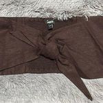 EXPRESS  Linen Blend Tie Front Bandeau Top Photo 0