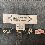 Nanette Lepore Gray Floral Accent Pants Photo 4
