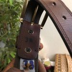 Carhartt Men Brown Leather Belt Size 38 Durable Heavy Duty Work Belt Gold Tone Buckle Photo 4