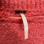 Free People  Brookside Tunic Sweater Womens Size L Coral Pink Oversized V-Neck Photo 2