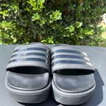 Adidas ADILETTE PLATFORM SLIDES Black Slide Sandals with Stripes Size 5 Photo 4