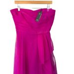 Theia Teresa Strapless Draped Tulle Gown‎ Zinnia Size 10 NWT Pink Photo 5