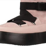 UGG  Women’s Boom Buckle Pink and Black Ankle Boots Sheepskin size 5 Photo 0