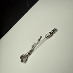 Trifari Signed Heart With Dangle Charms Silver Tone Lapel Stick Pin Photo 8
