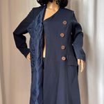 Vintage OOAK Navy coat dress double Photo 12