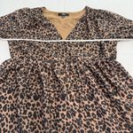 Lulus Rock It Out Brown Black Leopard Animal Print Babydoll Dress Size XL Photo 8