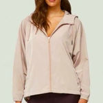 SOIA & KYO  Hooded Zip Windbreaker‎ Jacket Oaklynn Mesh Lined Raincoat L/XL NEW Photo 0