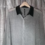 Walter Baker W.G.B. By Black and White Diamond Print Button Down Shirt Medium Photo 2