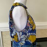 Intimately Free People Floral Cropped Top Yellow and Blue Size M Size M Photo 2