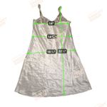 Size Large Vera Satin Sequin Slip Dress White Photo 3