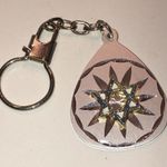 Silver Tone Star of David Keychain Key Holder Photo 2