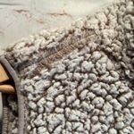 Thread and Supply Sherpa Vest Zip up pockets oatmeal collared neckline Medium Photo 4