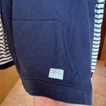 Orvis  Women's Navy Blue Stripe Cozy Hooded Pullover Size Large Photo 4