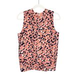 Mud Pie  Sleeveless Animal Leopard Print Tiered Tank Top Blouse Size Medium Pink Photo 8