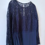 City Chic Elegant Long Sleeve Lace Tulip Hem Dress in Navy SZ M 18 NWT Photo 4