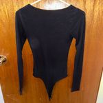 Hollister  Black Ruched Tie Front Bodysuit Photo 1