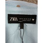 ZARA NWT  Light Blue Polka‎ Dot Sleeveless Ruched Bodycon Mini Dress size M Y2K Photo 2