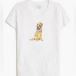 J.Crew Factory Patriotic Dog Graphic Tee White XS Cotton Collector’s Shirt NWT Photo 0