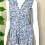 Anthropologie Maeve Blue Paint Splattered Top Photo 0