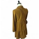 J.Crew  Corduroy Tiered Shirt Dress Long Sleeve‎ Casual Brown Size 2 Photo 1