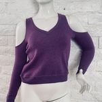 Alternative earth Women's Purple Dize XS Open Shoulders Sweater Photo 0