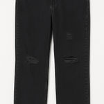 Gap  ’90s Loose High Rise Black Distressed Straight Leg Jeans Size 28 Photo 0