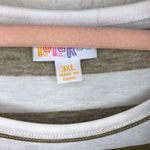 LuLaRoe  Dress Georgia Cream Tan Stripes Long Sleeves Ruffle Tiered Skirt 3X NWT Photo 6