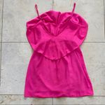 Vestique Hot Pink Dress Midi Length Sz Large Photo 5
