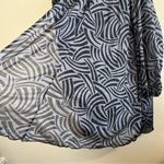 Oscar de la Renta ✨ Vintage  Women’s Black Gray Patterned Sheer Swim Cover Up Med Photo 5