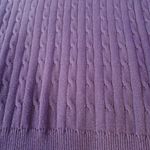 Peck & Peck  womens small silk blend cable knit purple turtleneck sweater Photo 6