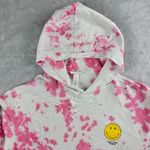 H&M  Smiley Collaboration Positive Pullover Hoodie Women's Size Large Tye Dye Photo 1