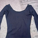 Capezio Womens Nylon Spandex Classic Long Sleeve Leotard Size Small Black Dance Photo 2
