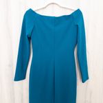 Eliza J Womens Dress Size 4 Teal Sheath Off Shoulder Classic Chic Formal Event Photo 5