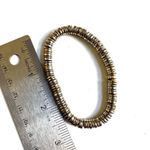 Mixed metal disc stretchy bracelet Gold Photo 5