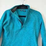 Eddie Bauer Women's Teal Knit Quarter Zip Sweater Pullover Size S Photo 3