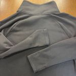 Athleta Cozy Karma Asymmetric Sweatshirt Dress Womens Size Large Black Mock Neck Photo 7