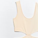 ZARA nwt ribbed knit cut out midi dress Photo 5